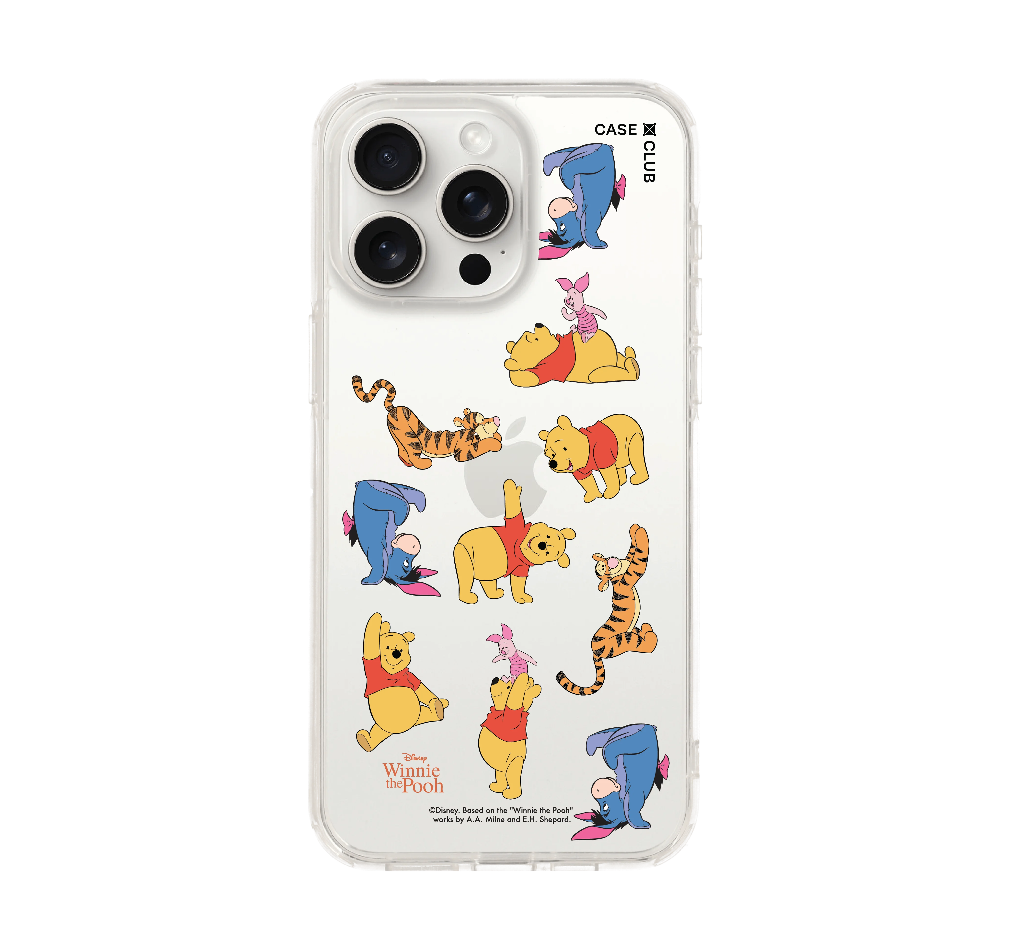 iphone 15 pro max clear case winnie the pooh and friends